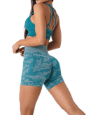 Shorts sem costura camuflado